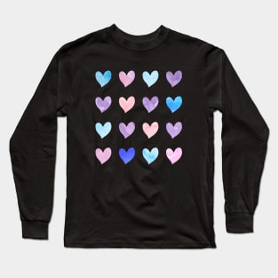 watercolor heart, Valentines Day Long Sleeve T-Shirt